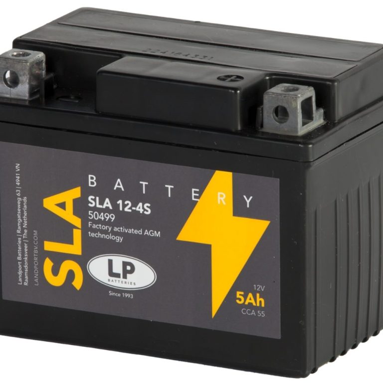 Schwarze Akku-Batterie mit gelben Blitzsymbol und technischen Angaben.